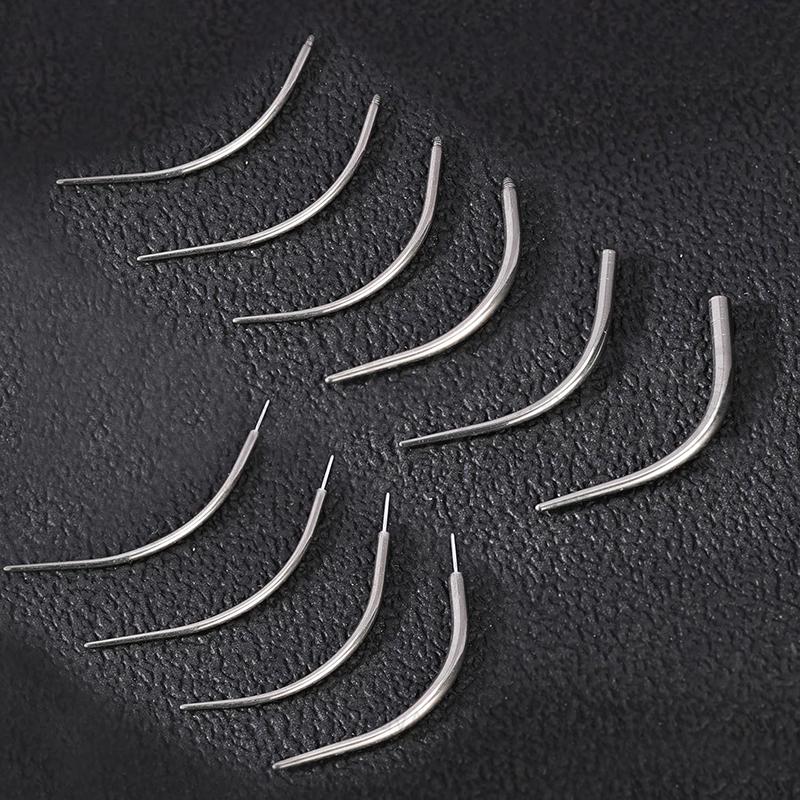 Piercing Insertion Pin Taper Guide Rod Tool 10Pcs Stainless Steel for Safe Nose Lip Navel Body Piercing Stretching