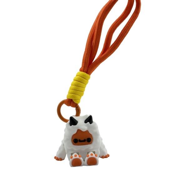 

3D-друкований сніговик Брелок Рухомий Зчленований Артикульований Сніговик Брелок Підвісна Прикраса Рюкзак Сумка Гаманець Шарм помаранчевий