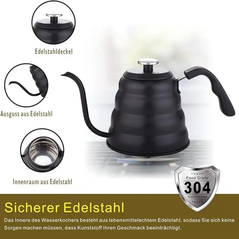 1L  Capacity Coffee Kettle Stainless Steel Gooseneck Pot NEW Drip Kettle  Coffee Brewing