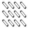12 stuks Antiek Messing Gouden Metalen Label Pull Frame Handvat Bestand Naamkaart Houder Voor Meubels Kast Lade Doos Kofferbak 17*60mm