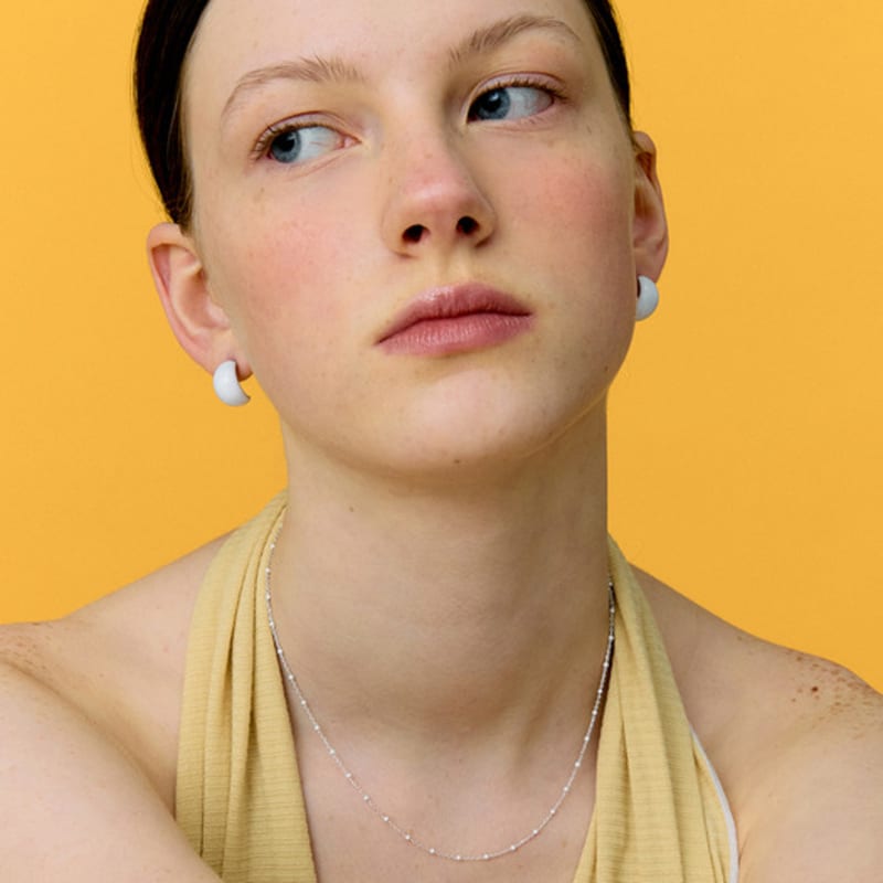 VINTAGE HOLLYWOOD [925 Silver] Color Dot Necklace_VH2536NE001M