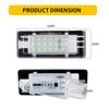 2PCS OEM LED License Plate Light Bulbs For Renault Captur 13-19 Fluence 09-21 Scenic MK2 MK3 03-15 Latitude 10-15 Modus 04-12
