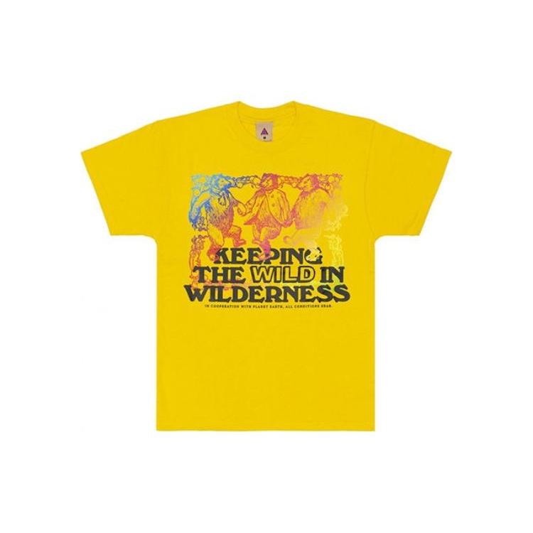 Nike ACG Alphabet Printing Athleisure Casual Sports Short Sleeve Yellow Men s CV7550-709 M