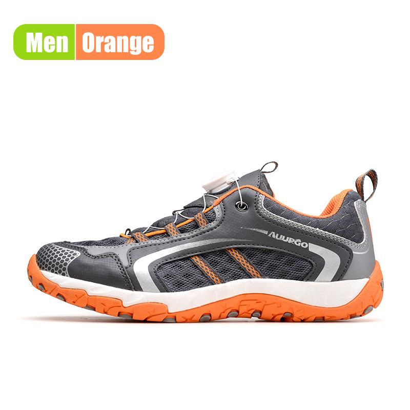 Auupgo Snabbspänne Design Orange Casual Stil Cykelskor Herr Dam Icke-Låsande Cykelsneakers Herr Professionella Utomhusskor