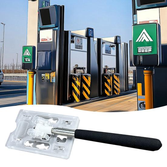 Retractable Card Reacher Stick Parking Lever Swiping Card Stick for Car Stainless Steel Parking Payment Pole Swiping Tool
