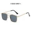 Fashion Metal Square Frame Women's Outdoor Sunglasses Classic Double Beam Glasses