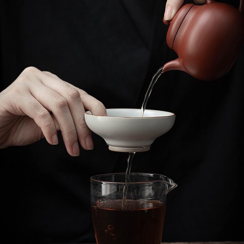 Ruyao Filter Set Retro Lotus Tea Strainer Ceramic Filter Kung Fu Tea Accessories