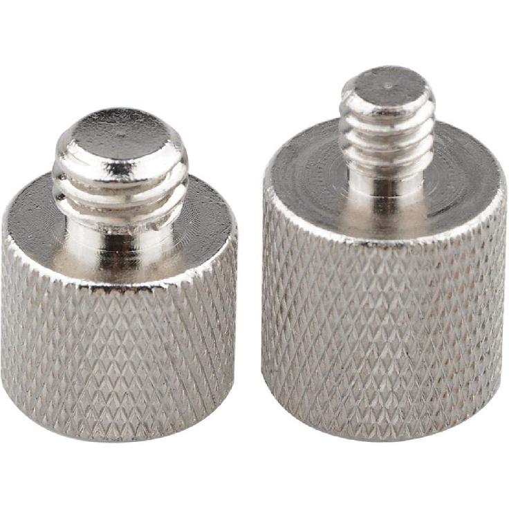 Adaptateur de vis CAMVATE 1/4" Femelle vers 3/8" Mâle et 3/8"-16 Femelle vers 1/4"-20 Mâle pour Trépied et Appareil Photo et Plaque/Adaptateur Rapide Laiton - 0910