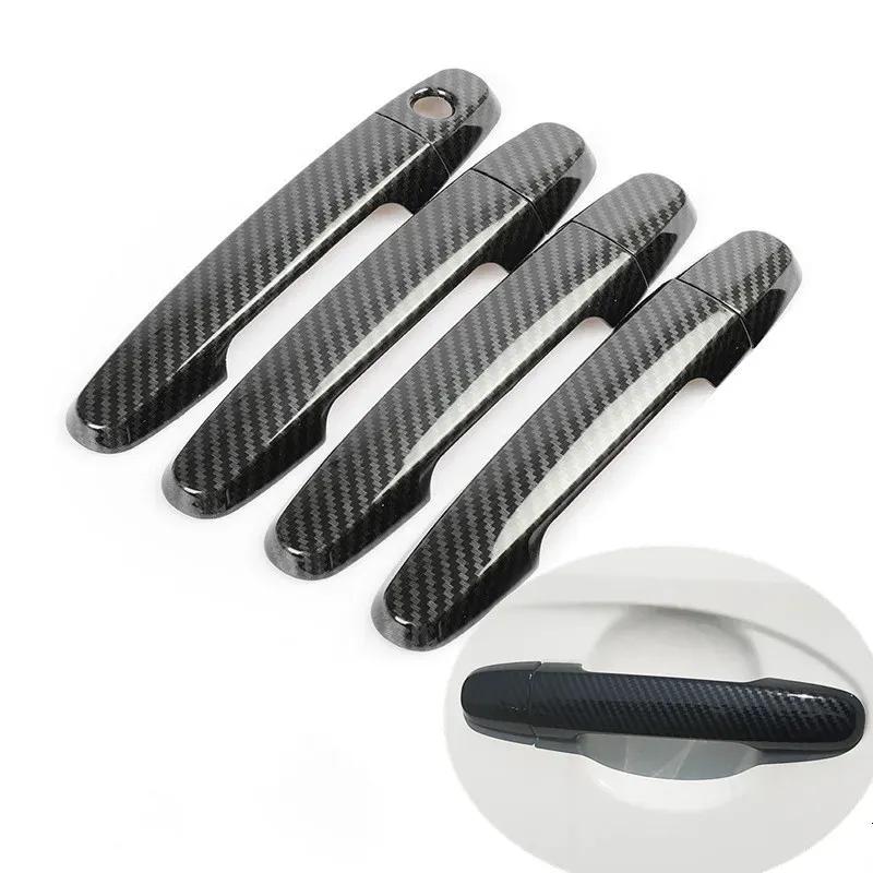 Door Handle Cover For Subaru Justy Chrome Carbon Fiber Car Trim Car Styling Accessories Overlay Sticker