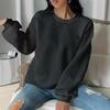 Trendy European & American Round Neck Solid Color Long-Sleeve Ladies' Sweatshirt for Autumn & Winter