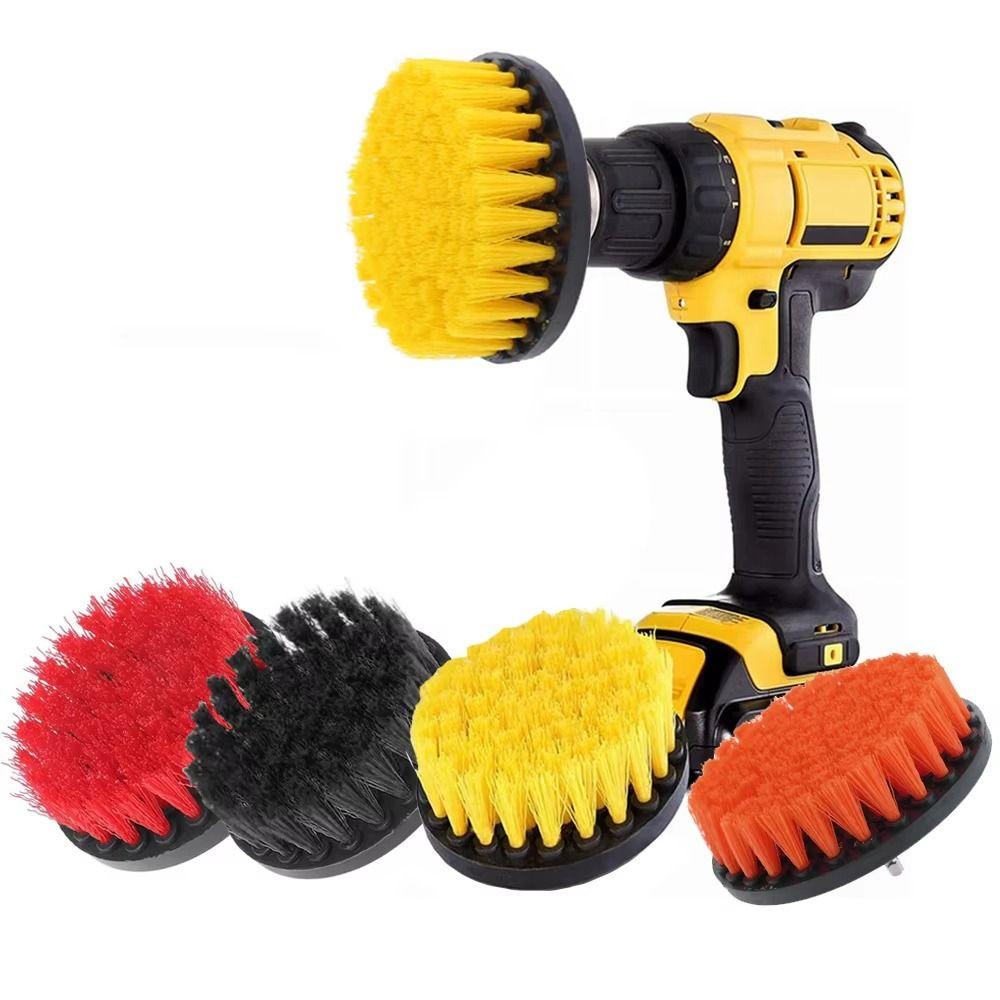 1Pcs Blue Yellow Cleaning Brush Nylon Power Scrubber Brush Upholstery Sofa Wooden Furniture