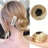 Stylish Fluffy Flower Bud Bun Wig for Women - Synthetic Fiber Updo Enhancer for Volume