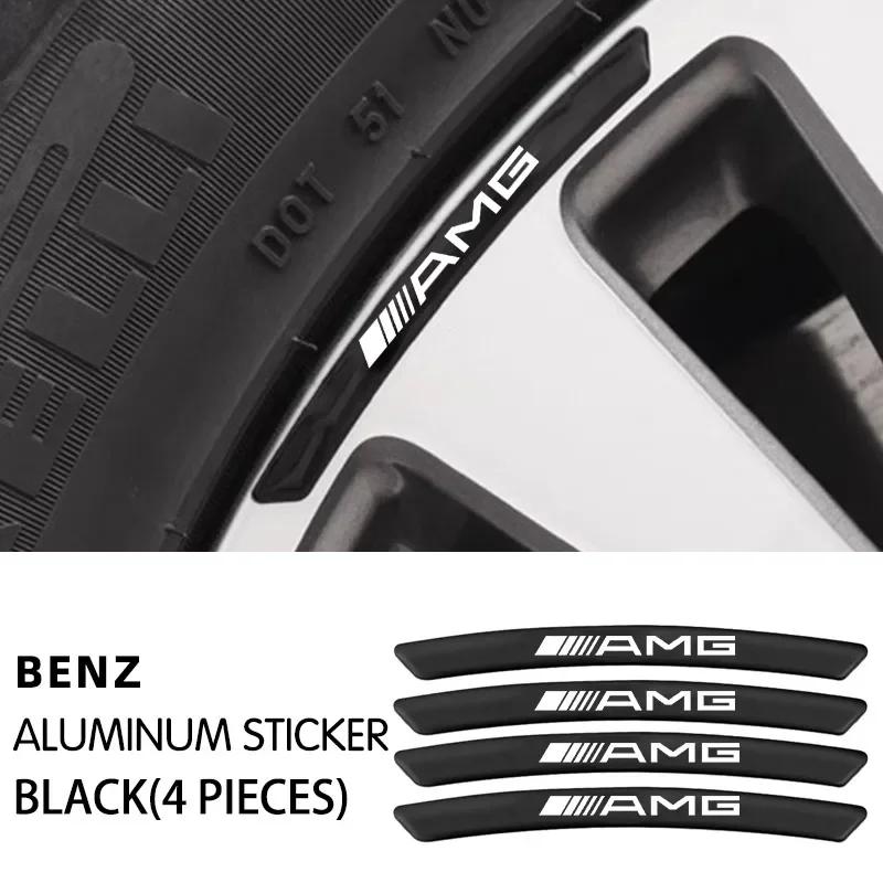 AABGT1 4Pcs Wheel Hub Stickers Wheel Rims Decoration Strips for MERCEDES BENZ W203 W204 W205 W206 W209 W210 W211 W212 W213 W176 W166
