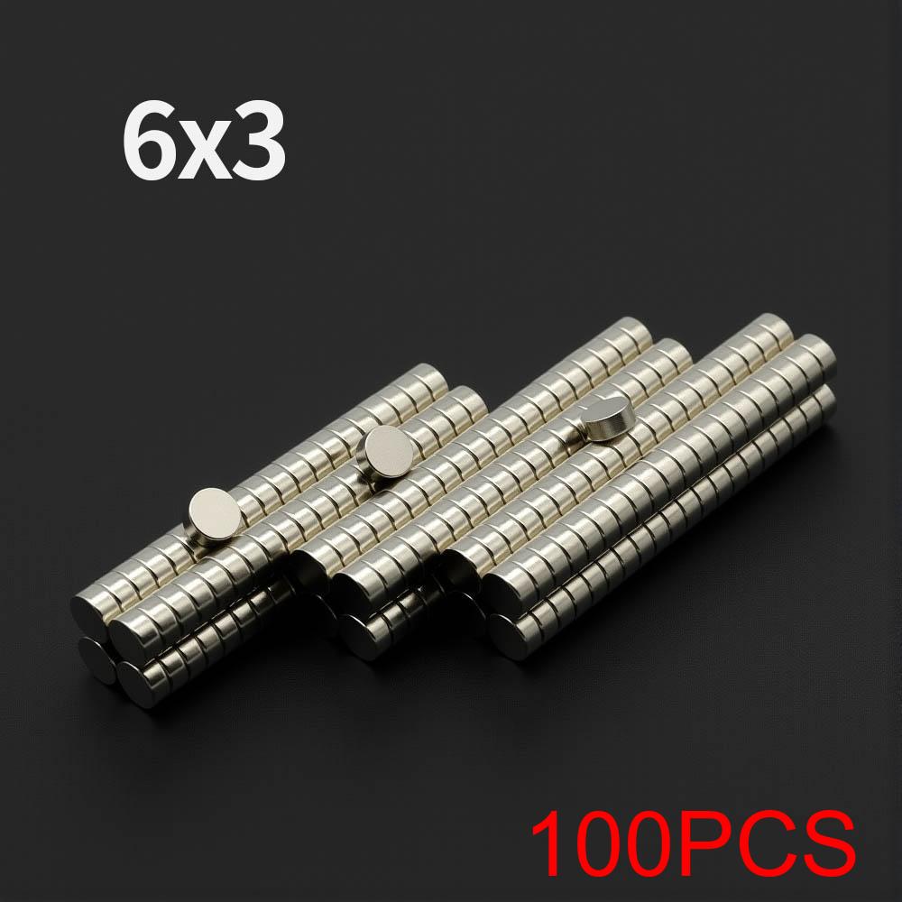 Powerful Neodymium Magnet N35 NdfeB Permanent Magnetic imanes Round Super Strong Fridge Magnets DIY 3x3 6x3 10x3 15x3 20x3mm