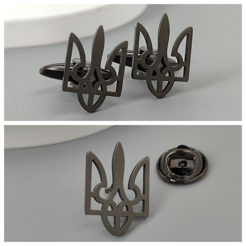 New Ukrainian Brooch Cufflinks French Fashion Temperament Versatile Suit Coat Accessories