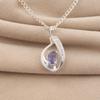 Iolite Gemstone 925 Sterling Silver Women Jewelry Partywear Necklace Pendant 1.4" Birthday Gift For Wife/Her CZP-16-14