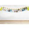 First Birthday Glitter Star Banner with Clips and Flowers for One-Year-Old Photo Party
