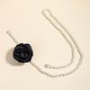 Women's High-End Dress Belt with White Pearl Flower Decoration for Summer