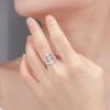 Adjustable Four S Point Diamond Titanium Steel Ring Witch Knot Design Women's Jewelry