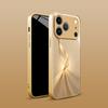 High End Art Gold Wire Texture Pattern Glass Phone Case Suitable for iPhone 17 16 15 14 13 12 11 Pro/Max/Plus Shockproof