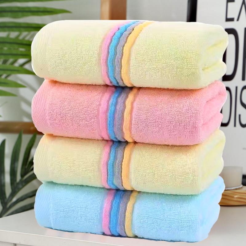 100% Bavlněný žakárový ručník - 100g Absorpční a zesílený pro mytí obličeje a koupel dospělých