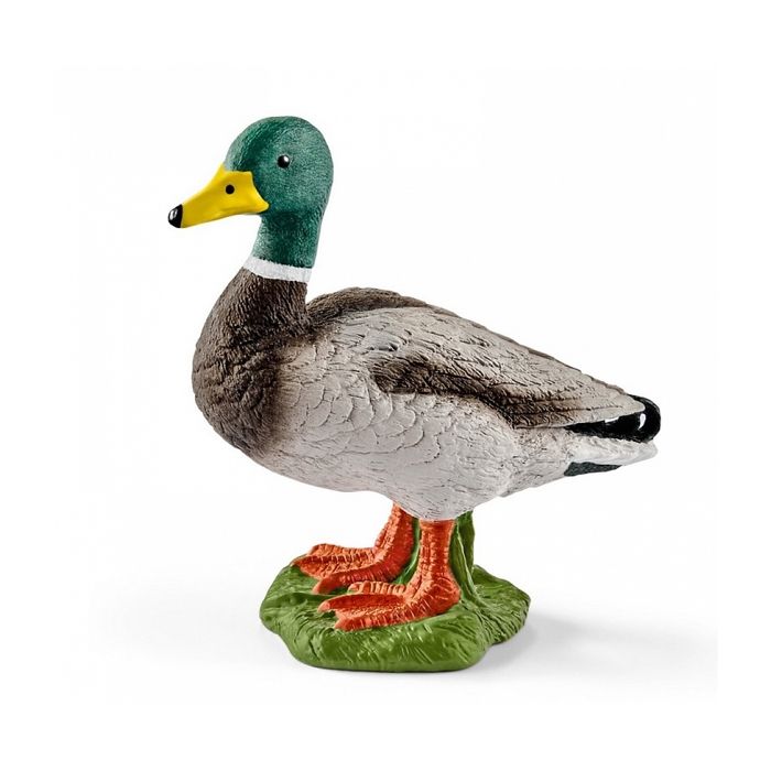 Figurine de jeu - SCHLEICH - Canard 13824 - Farm World - Peinte à la main - Multicolore