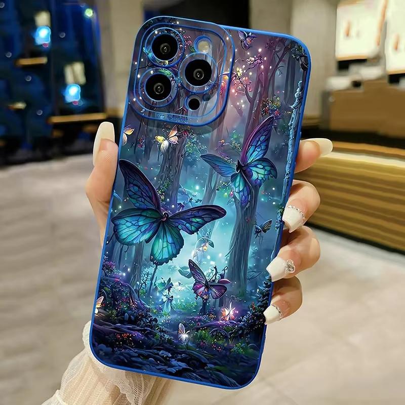 Glow In The Dark Butterfly Phone Case For Samsung Galaxy S25 S24 Ultra S23 FE S22 Plus S21S20 A54 A55 Soft Shockproof Full Cover