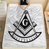 Freemasonry  Print Flannel Blanket, High Quality Comfortable for All Seasons, Home Decor, Warmth and Comfort
