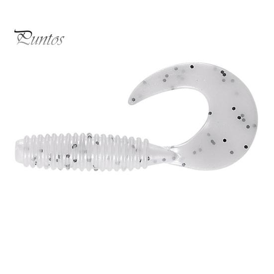 20/30/50 vnt. 3/4/5/6/7CM Minkštas sliekų masalas Spalvingas silikoninis garbanotas uodegos masalas žvejybai gėlo vandens sūriame vandenyje Universalūs ešerių ešerių žvejybos priedai