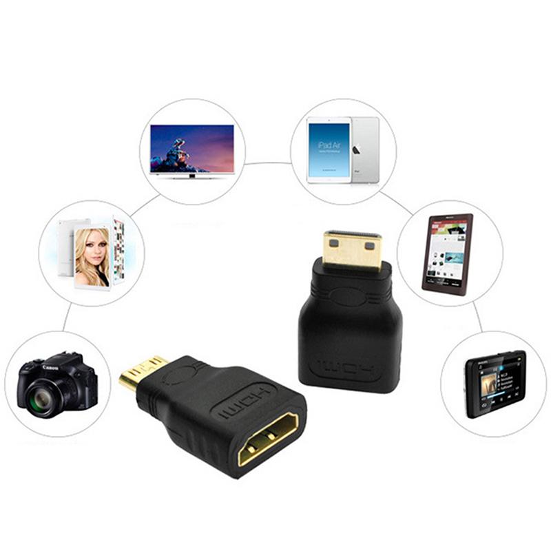 Mini Hdmi To Hdmi Adapter Gold Plated Male To Female Converter For Hdtv Flat