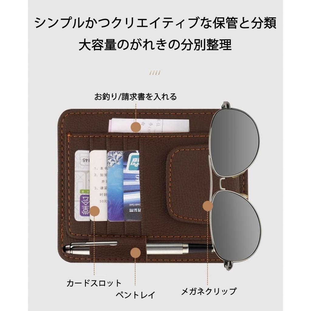 Compatible Toyota, Crown (Crossover) AZSH35 TZSH35 Card Bag, Sun Visor Storage, Glasses Holder, Document
