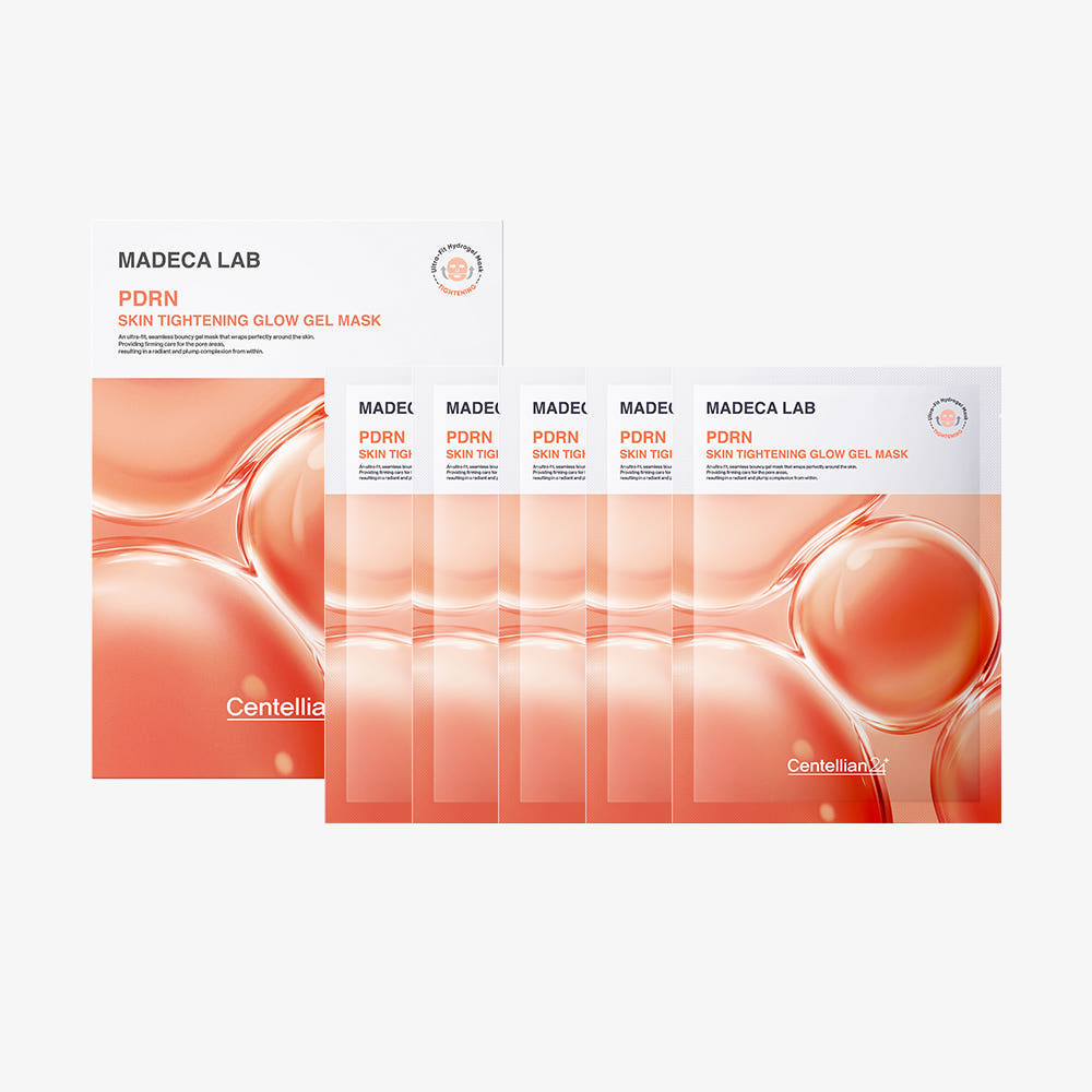 Centellian24 Madeca Lab Gel Mask 5 Sheets | HYAL Waterfull Hydrating Gel Mask / PDRN Skin Tightening Glow Gel Mask | Korean Hydrogel Face Mask 5 Sheets