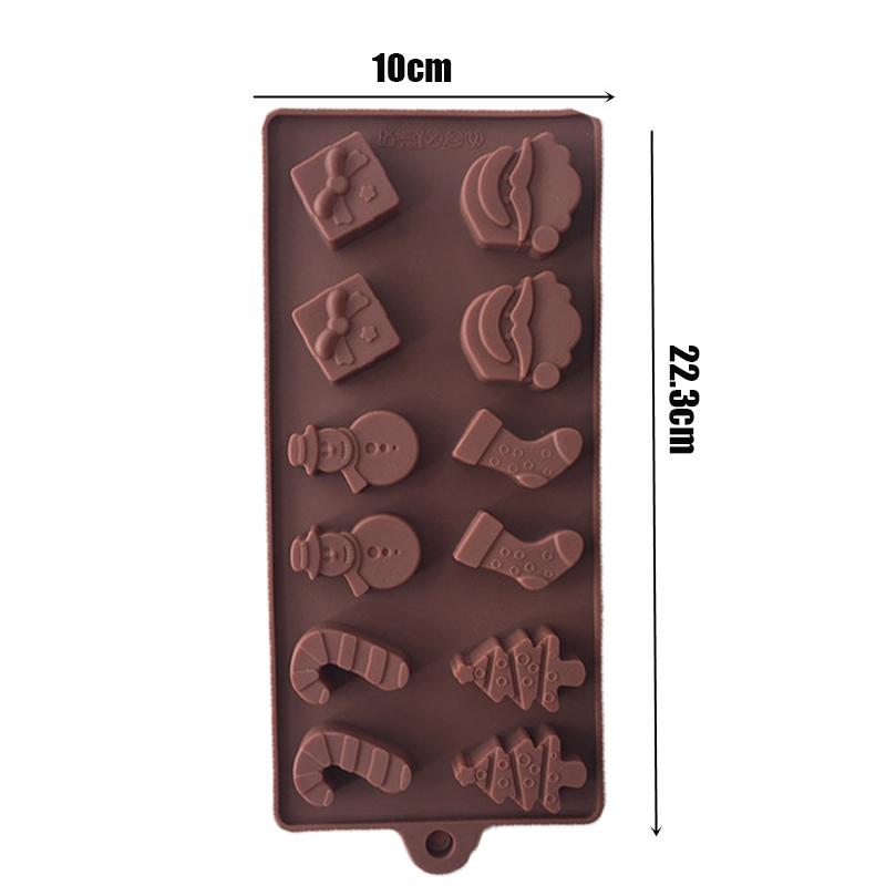 Cake Baking Molds High Temperature Resistant DIY Cookie Mold Christmas Shaped Silicone Chocolate Mold