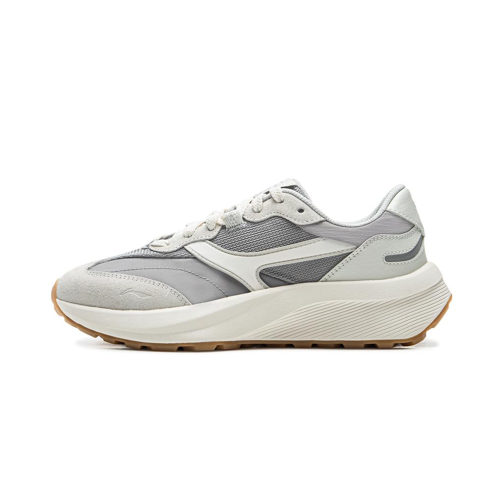 Li Ning Zeng Rong M500 Versatile Retro Thick Sole Fashion Trend Shock Absorption Non-Slip Wear-Resistant Support Low-Top Casual Shoes AGCV056-2