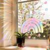 Xc1528 Rosa Farbverlauf Regenbogen Liebe Sterne Sonnenschein Bunt Statischer Aufkleber Antikollisions Glasaufkleber Fensteraufkleber
