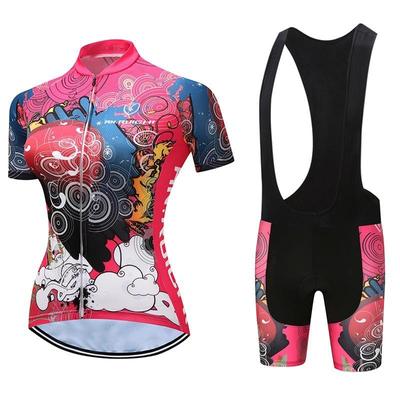 Professional Summer Short Riding Bicycle Cycling Clothing Set Women Sport Jerseys Suits