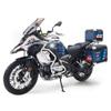 1:7 R1250 GS Verbrennungsauspuffversion Legierung Motorrad Licht- und Soundeffekt-Simulation Spray Outdoor-Begleiter Geschenk