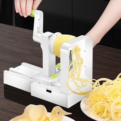 Vegetable Cutter Foldable Multifunction Manual Vegetable Slicer Hand Crank Rotary Onion Carrot Grater Noodles Chopper Gadgets