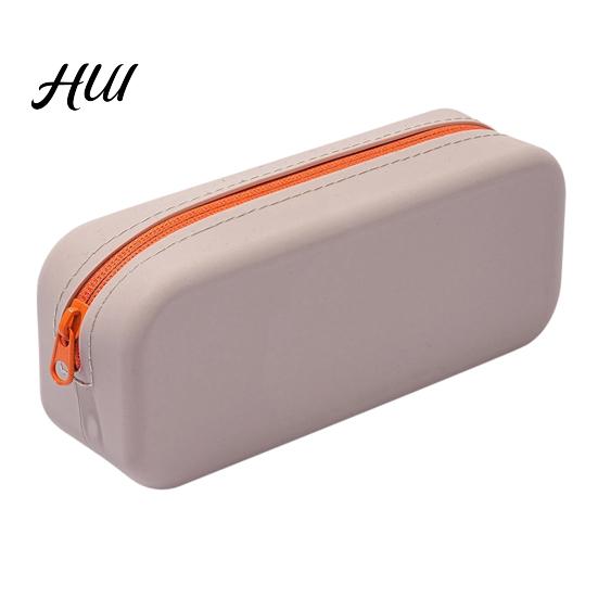 Solid Color Pen Case Silicone Pencil Case, Soft Bag, Makeup Pouch, Cosmetics Storage Pouch Stationery Bag for Students, School Supplies One-piece