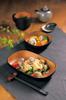 Tatsumiya Samon Lunch Plate BLACK 55155 Size Approx. W23.6 D23.6 H3.5