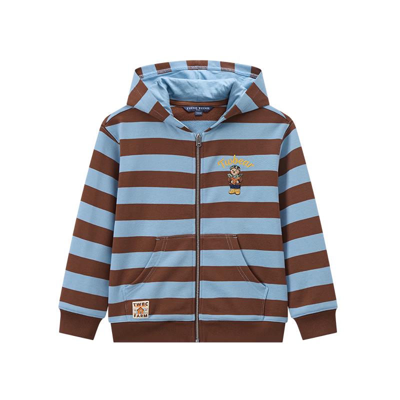 Teenie Weenie Kids Striped Bear Zipper Hoodie