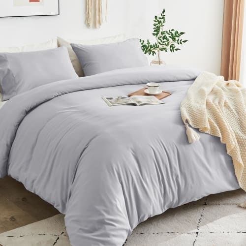 HEVUMYI Single Duvet Cover, All-Season, Moisture-Wicking, Quick-Drying, Double Zipper, Eight Ties, Machine Washable, Peach Skin Finish, Long-Lasting W