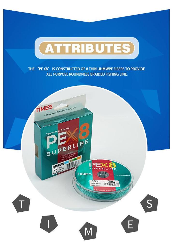 8-Strand PE Fishing Line, 500m - Abrasion Resistant, High Tensile Strength Leader Line 