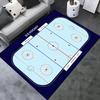 Eishockey-Muster Rutschfester Bereichsteppich Anti-Rutsch Küchenteppich für Küche Wohnzimmer Schlafzimmer Matte Waschbare Bereichsflanellteppiche