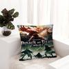 A-Attack On Titan Cushion Cover Car Throw Pillow Case For Sofa Car Christmas Gift 40X40Cm 45X45Cm
