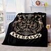 Viking Ship At Sea Blanket Flannel Blanket for Bed, Sofa, Camping, Hiking, Picnic Essentials, Gift for Family Fan Gifts