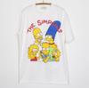 Vtg The Simpsons Rodzina Zabawna Ciężka Bawełna Unisex Biała Wszystkie Rozmiary Koszulka Unisex
