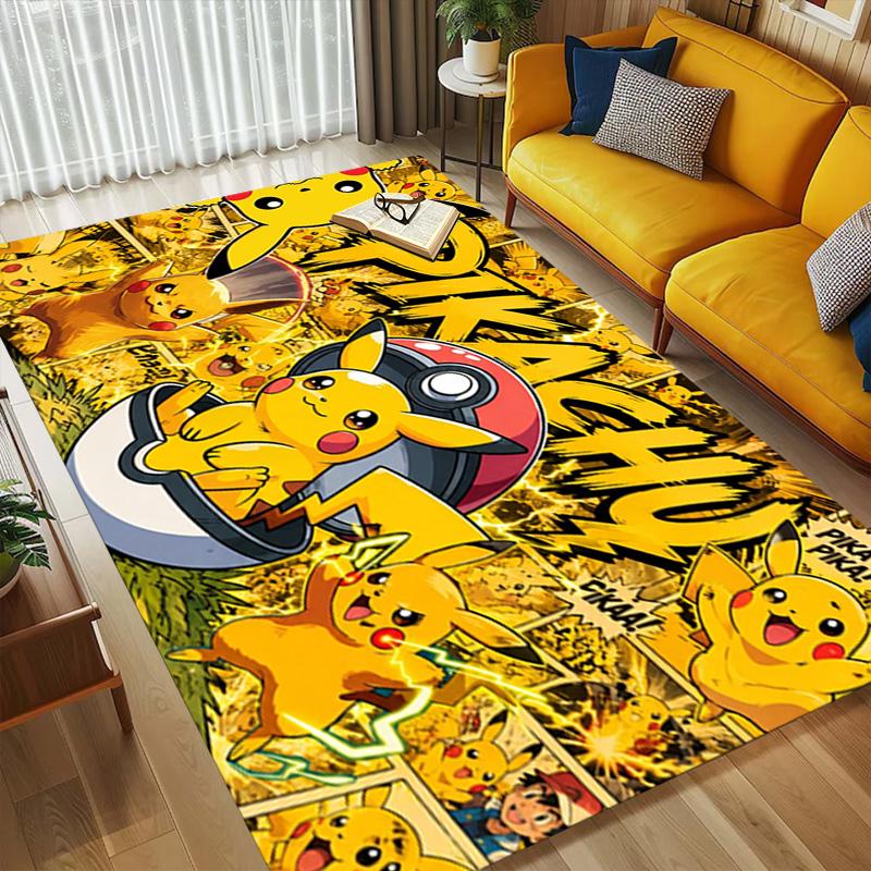 Pikachu Adventure Living Room Nonslip Area Rug Soft Carpet For Bedroom Game Playroom Sofa Office Home Decor Doormat Christmas Gift C922164