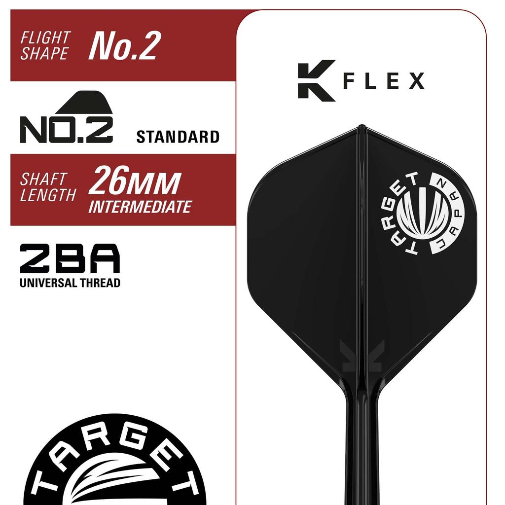 TARGET THE MIRACLE GEN7.5 Miku Suzuki 95% Tungsten K-Flex Swiss Point Steel Tip Darts Set K-Flex Flights and Shafts STEEL DARTS (22g)