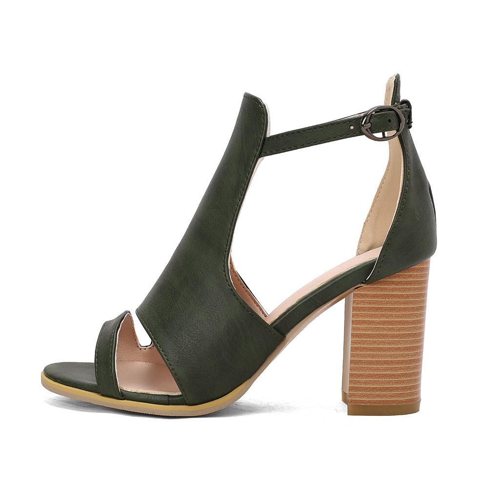 

Fashion Sandals Women s 2025 Summer Hollow Middle-heeled Roman Shoes Beige Female Casual Peep Toe Back Zipper Sapatos Femininos 31-48 34 зелёный